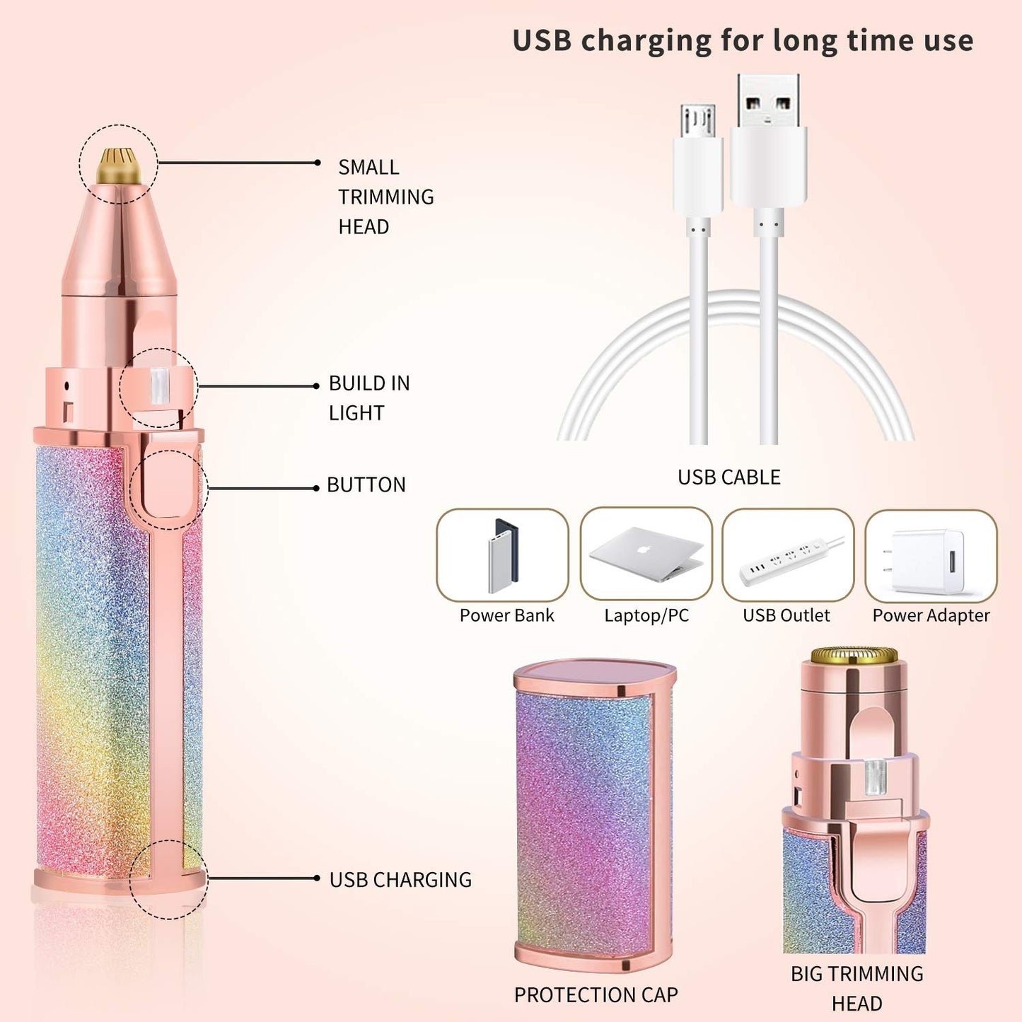 Flawless 2-in-1 Eyebrow & Facial Hair Trimmer
