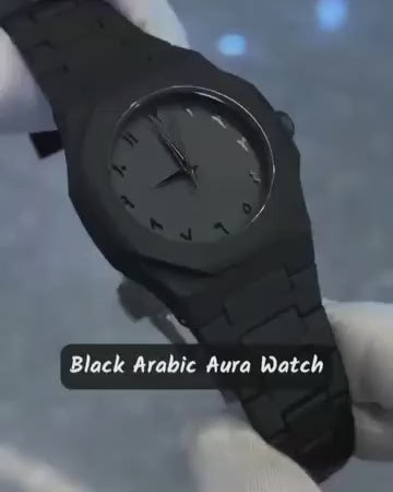 Full Black Aura Quartz Analog Watch – Lightweight Premium Design for Men & Boys (Without Box)